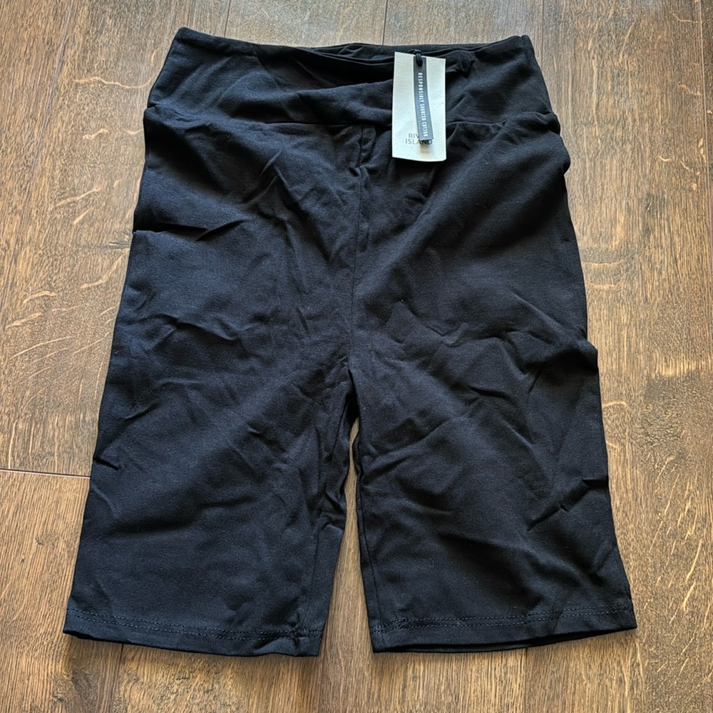 NWT River Island Black High Waisted Cyclist Shorts